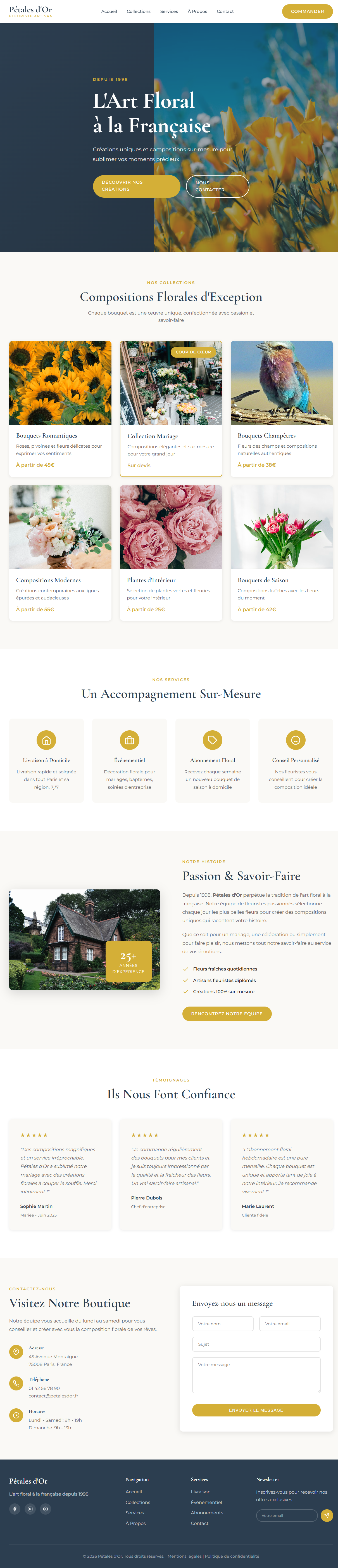 Site Vitrine Fleuriste